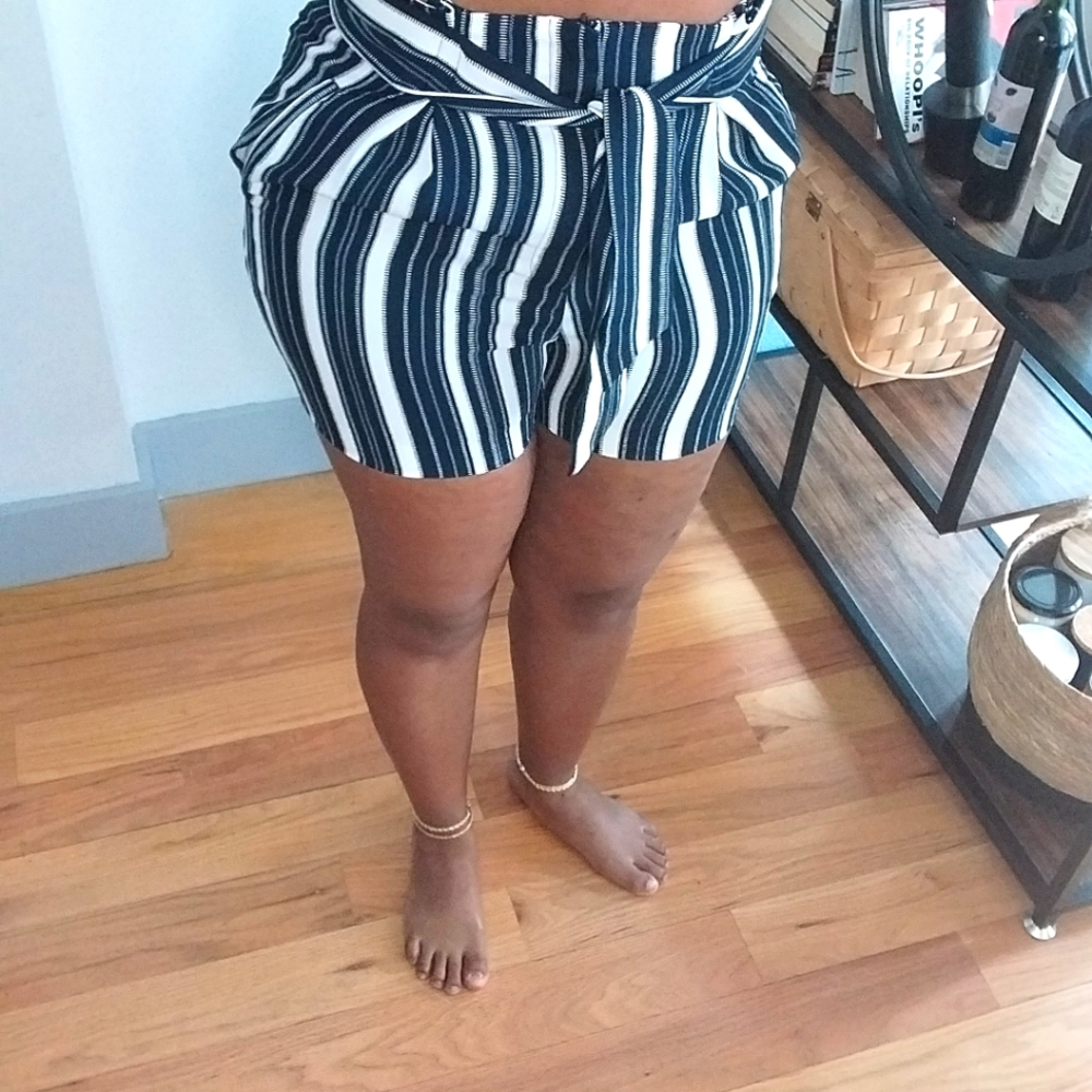 White and Blue shorts